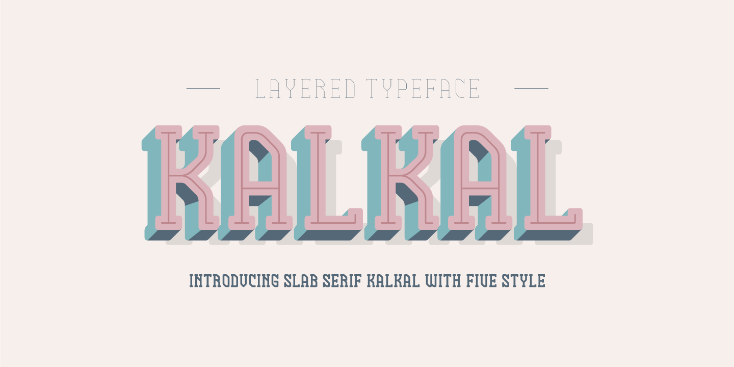 Пример шрифта Kalkal